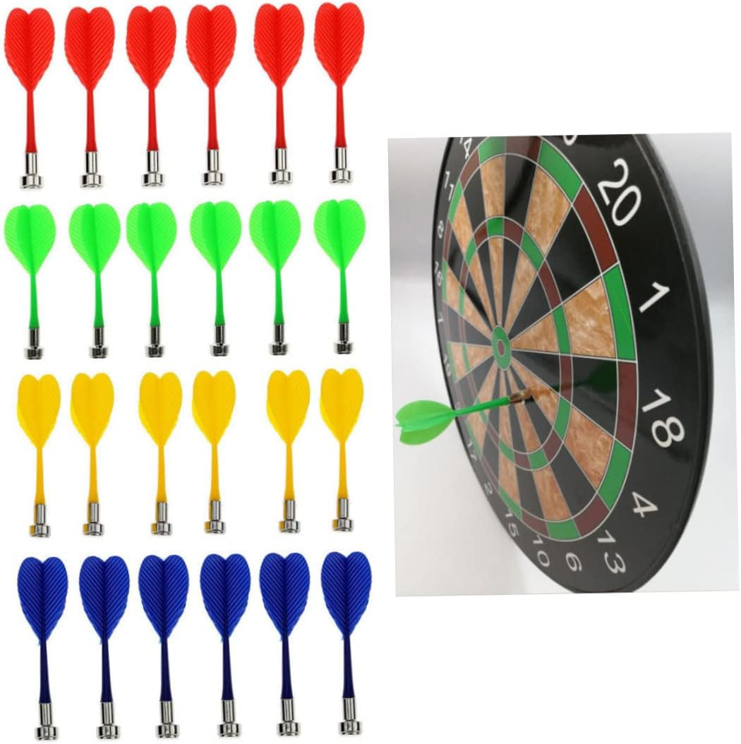 24Pcs Magnetic Darts, Plastic Darts Replacement for Magnet Dartboard Safety Darts Magnetic Darts Plastic Safety Darts Game Replacement for Magnet Dartboard