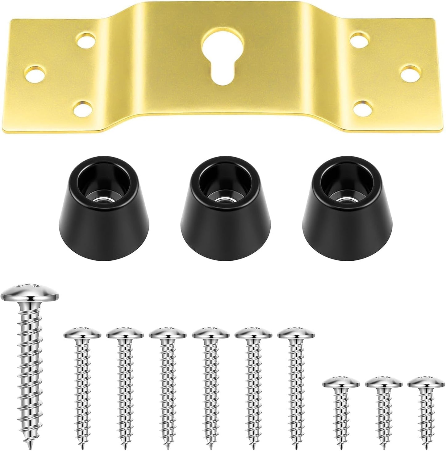 1Set Gold Metal Dartboard Hanger, Portable-Dartboard Mounting Bracket Kit, Dart Board Bracket Hanging Dartboards with Screws, Nails and Stabilisers Dart
