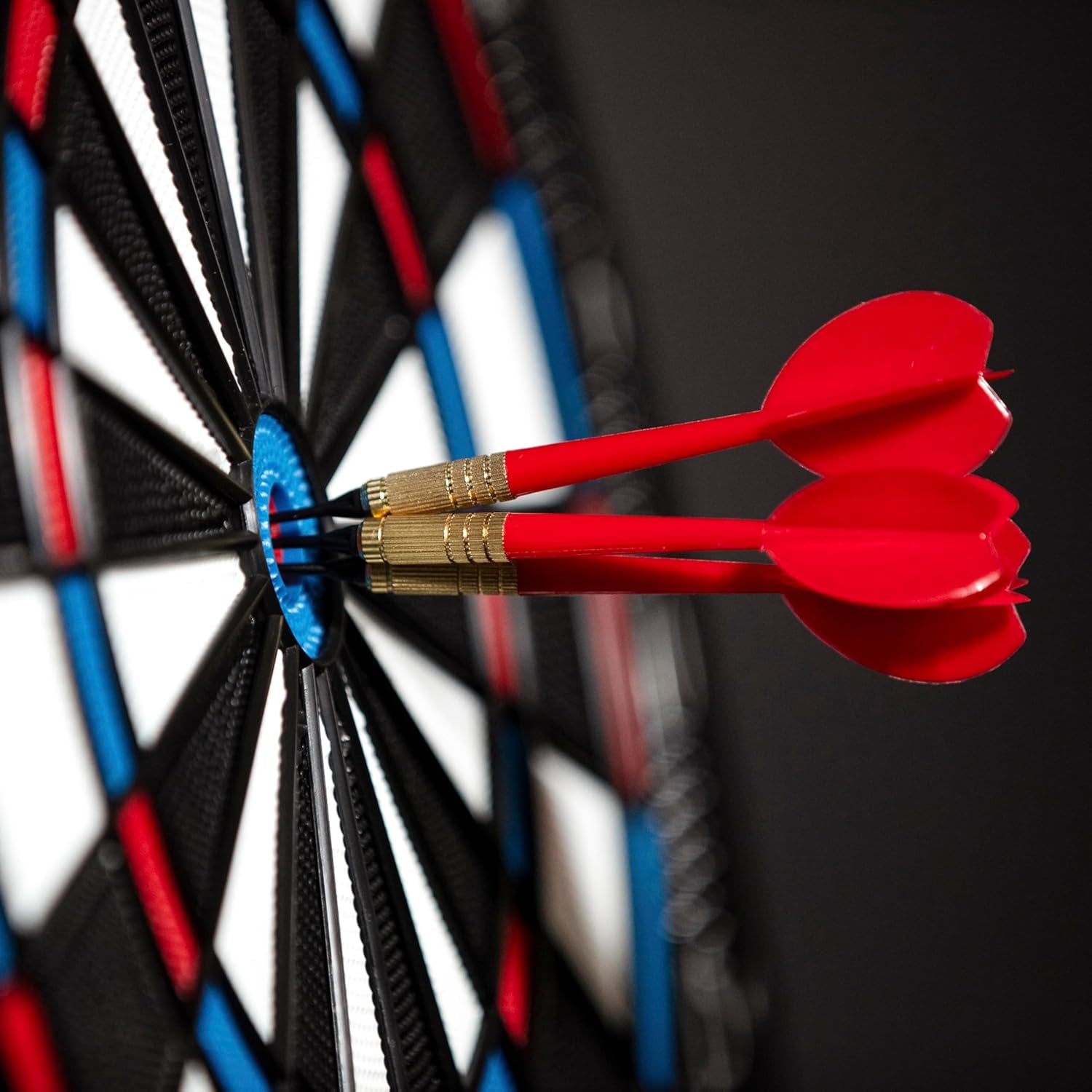 12Pk Soft Tip Dart Set - 4 Team Colors - White, Blue, Red, Black - Steel Barrels - Multi Use - One Piece Construction