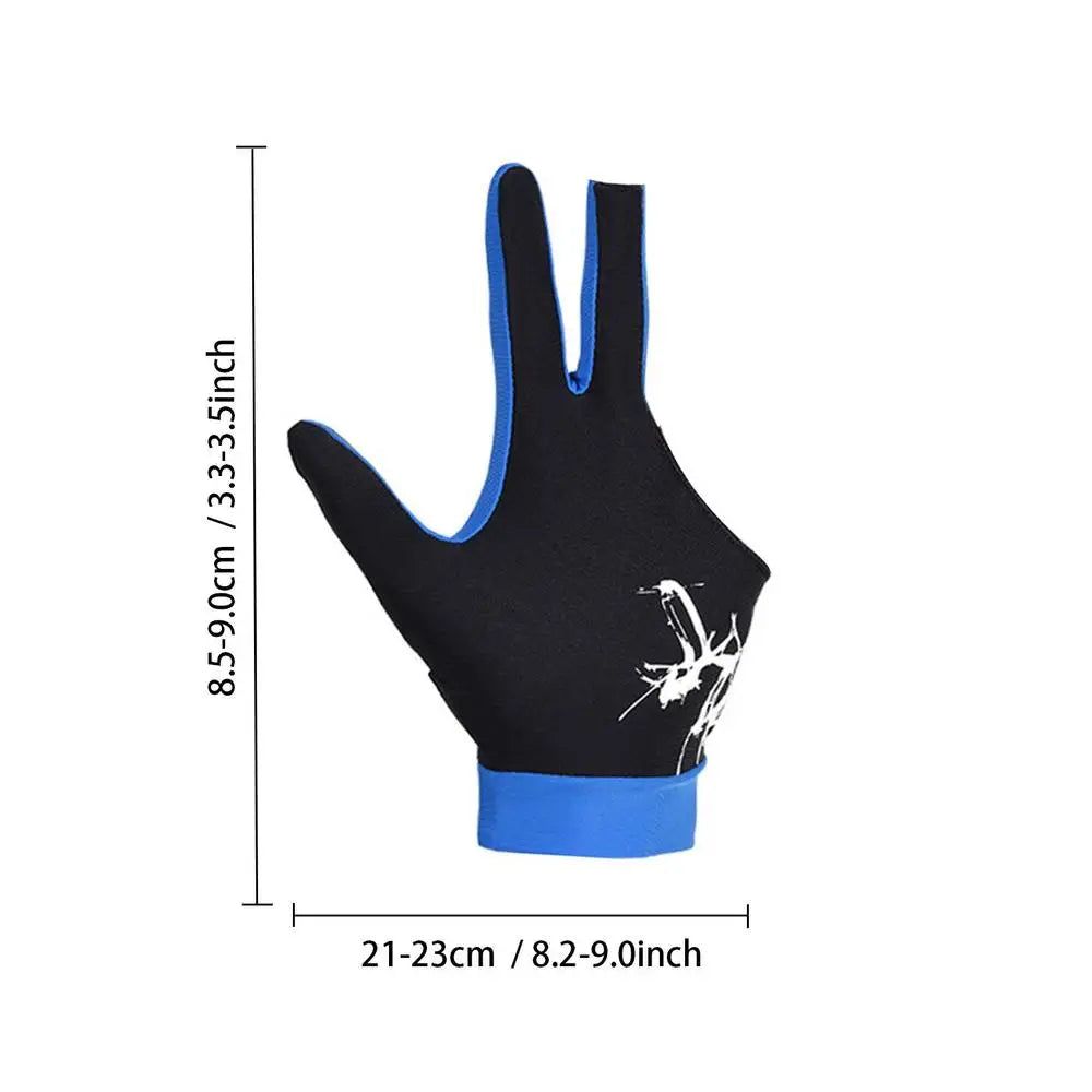 Billiard Gloves Left Hand Workout Gloves Comfortable Thin Slip Adjustable Durable Double Stitched 3 Finger Predator Pool