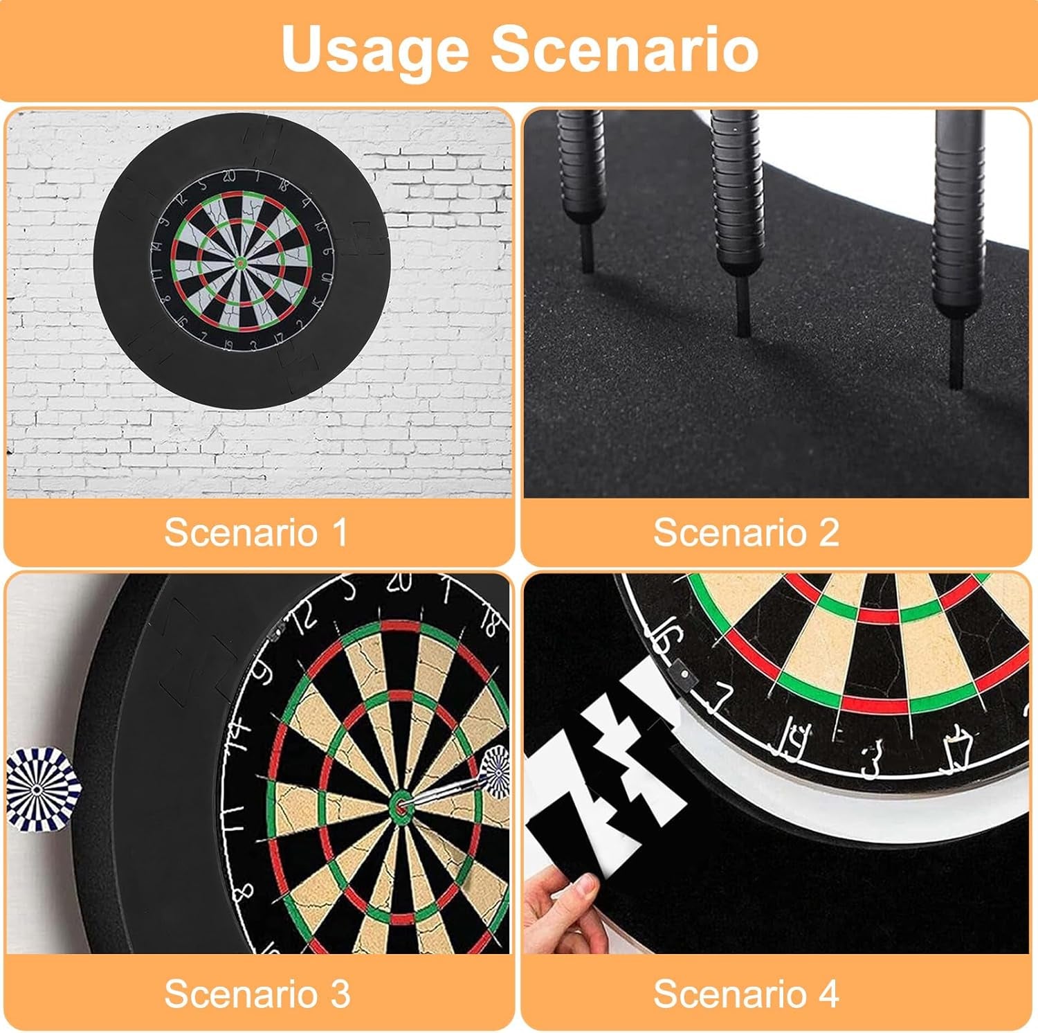 Round Darts Board Surround Rings Dartboards Wall Protector Wall Protections Dartboards Backboard for Homes Playrooms