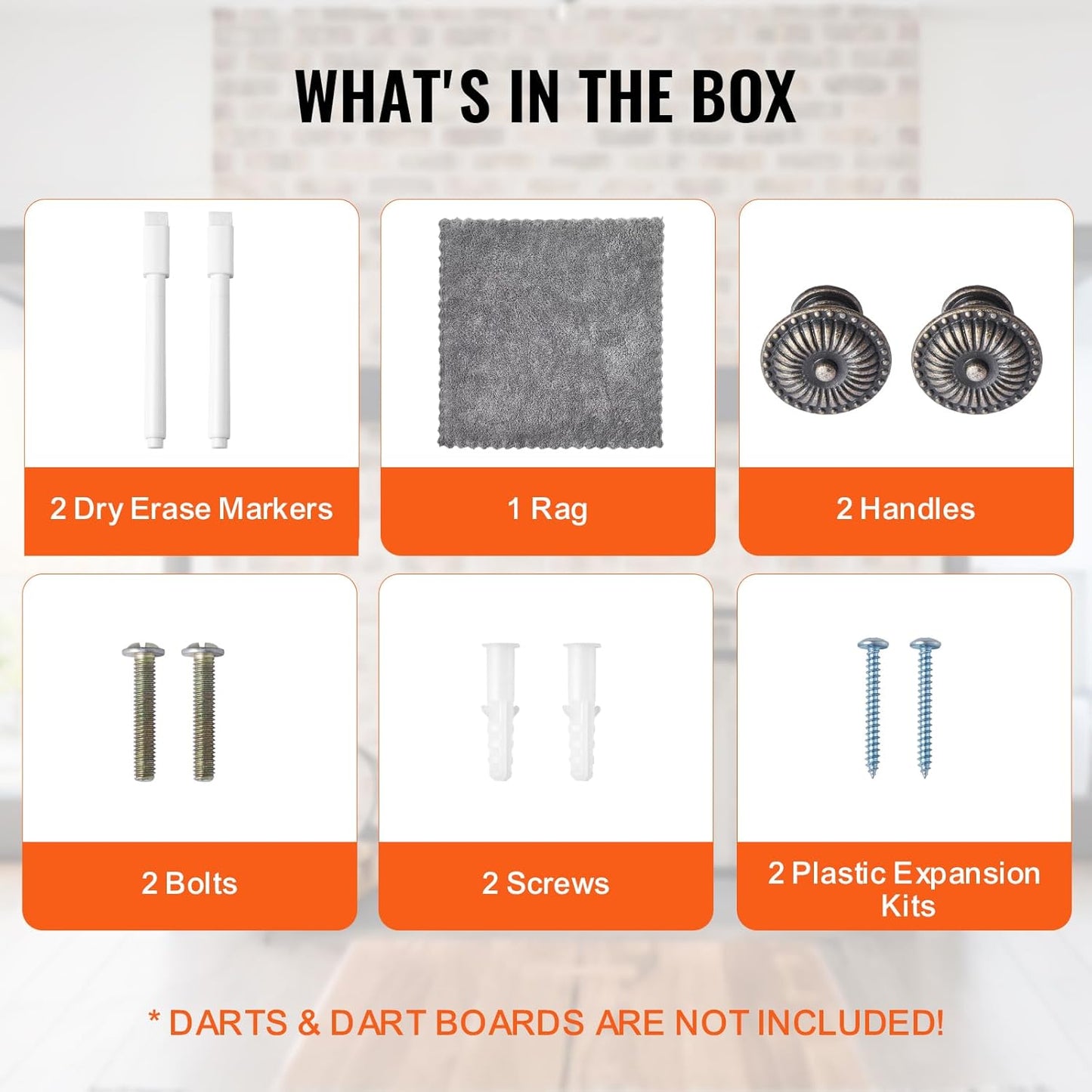 Dartboard Cabinet, Solid Wood Dartboard Cabinet Set, Official Size Hideaway Cabinet with Socreboard and Accessories, Features Easy Assembly, Idea for Cricket Games (Dartboard Not Included)