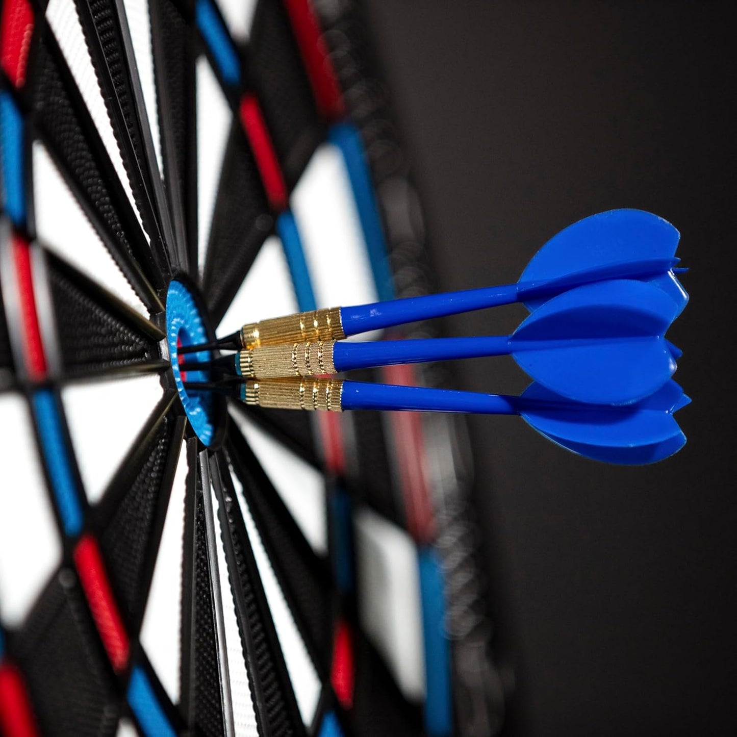 12Pk Soft Tip Dart Set - 4 Team Colors - White, Blue, Red, Black - Steel Barrels - Multi Use - One Piece Construction