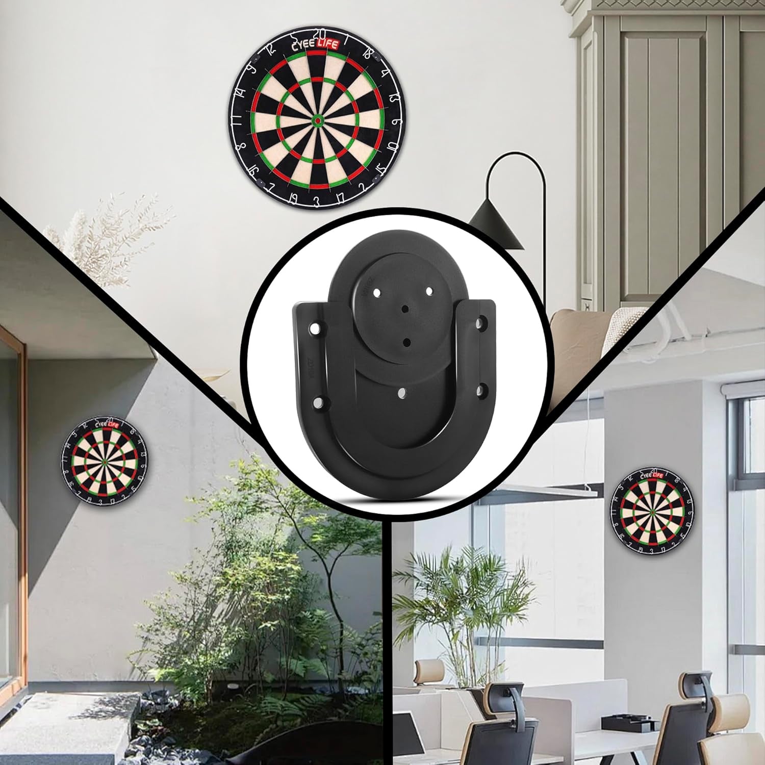 Dartboard Mounting Bracket,Dartboard Bracket Hanging Dartboards Professional,Black