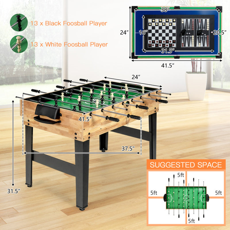 10-In-1 Multi Combo Game Table Set for Home