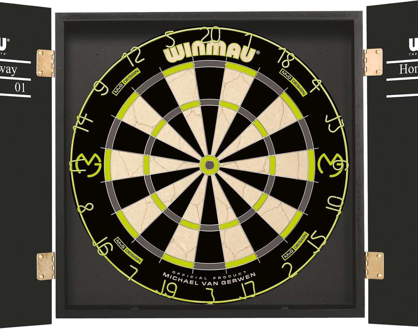 Michael Van Gerwen Mvg Sets Available with Dartboards, Cabinets, Surrounds, Darts and Accessories