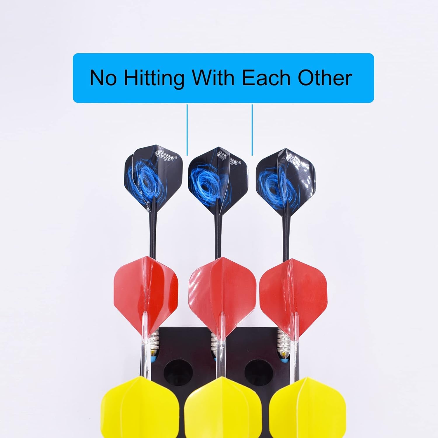 Dart Holder Wall Mount/Stand/Caddy/Display Rack Storage -Plastic -Hold 15 Steel or Soft Tip Darts W Screws -No Darts Included