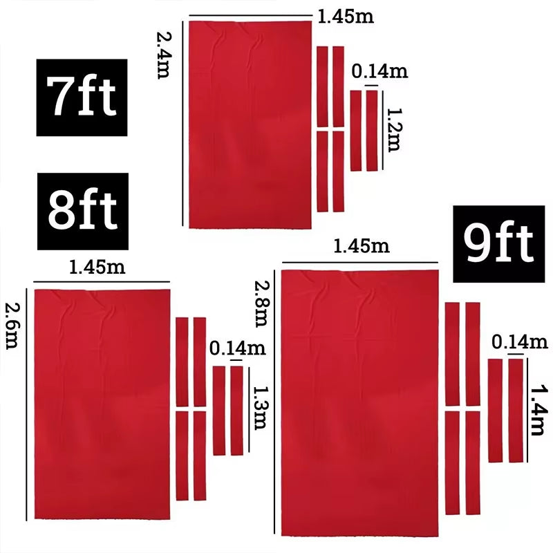 7/8/9FT Pool Table Felt Replacement Mat Premium & Durable Billiard Tablecloth Professional Billiard Pool Table Cloth Accessories