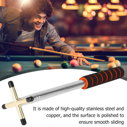 Retractable Billiard Bridge Stick Pool Table Billiards Cue Bridge Stick with Replaceable Bridge Head 12.8-60" Expandable Pool