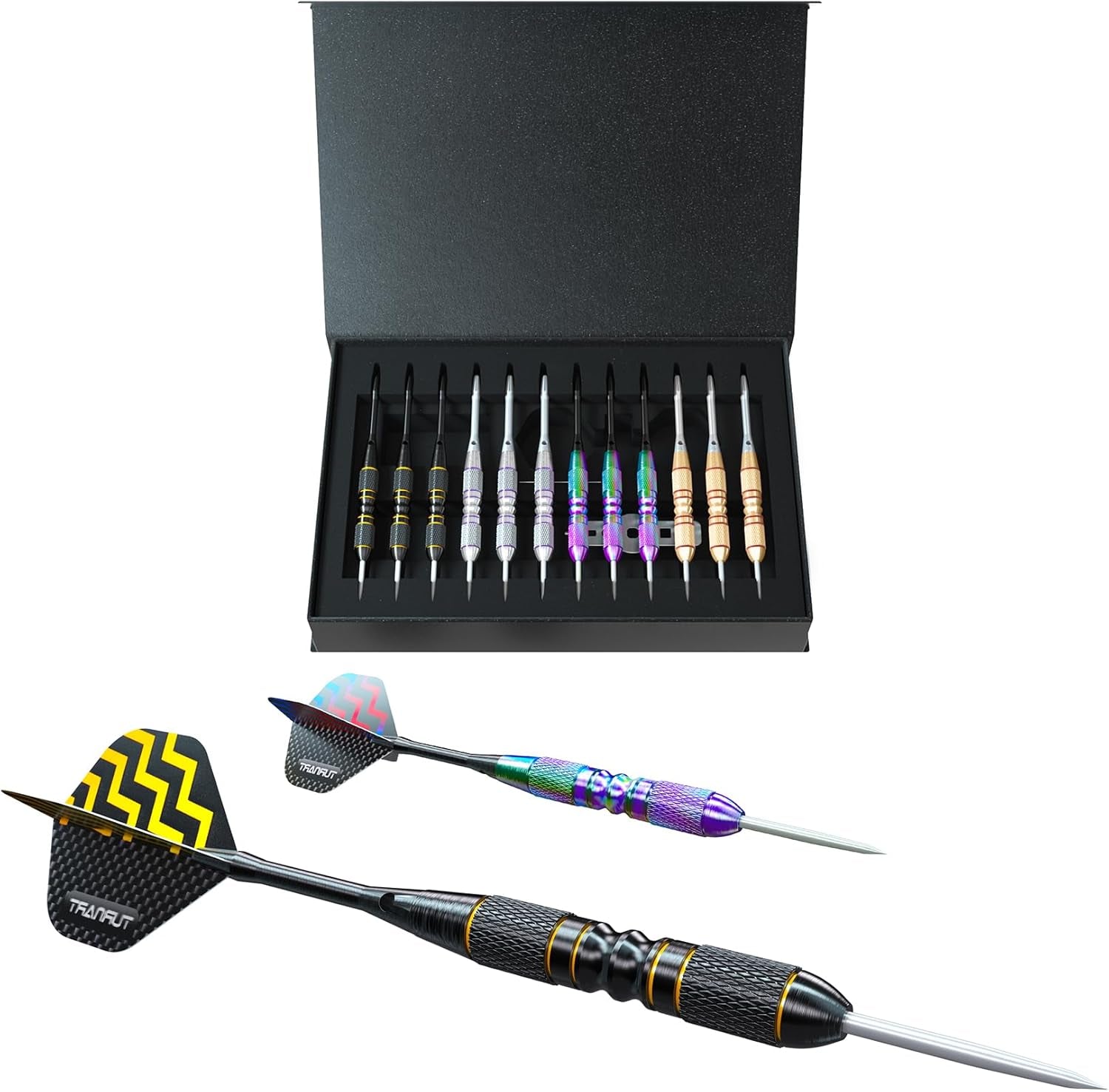 Turnart Darts Metal Tip Set - Steel Tip Darts Darts Set Professional Metal Darts