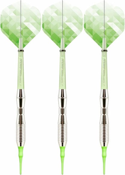 Professional Soft Tip Darts Set, Plastic Darts Tip Electronic Darts Metal Barrels,3 Pcs Set 17 Grams, for Electronic Dart Board(Green)
