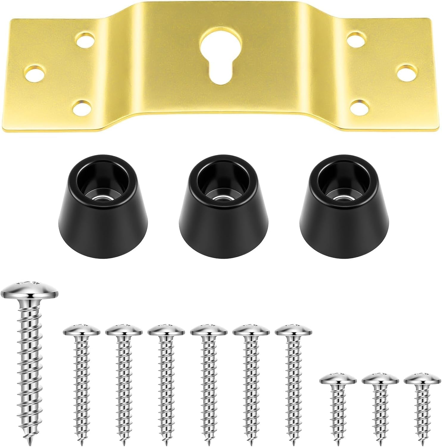 1Set Gold Metal Dartboard Hanger, Portable-Dartboard Mounting Bracket Kit, Dart Board Bracket Hanging Dartboards with Screws, Nails and Stabilisers Dart