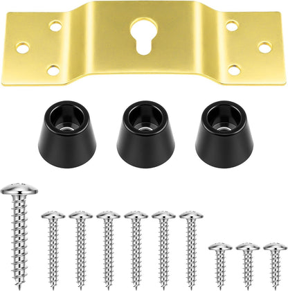 1Set Gold Metal Dartboard Hanger, Portable-Dartboard Mounting Bracket Kit, Dart Board Bracket Hanging Dartboards with Screws, Nails and Stabilisers Dart