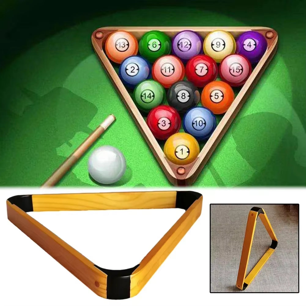 ​Billiard Triangle Rack 2-1/4 Pool Balls 8-Ball Triangle Rack 57.2Mm Wood Durable Pool Tripod Snooker Billiard Balls Accessories