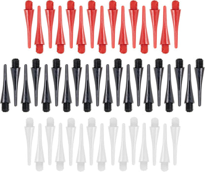 50 Pack Replacement Soft Tips - 20 Black - 15 Red - 15 White - Fully Customizable - Designed for Electronic Dartboards