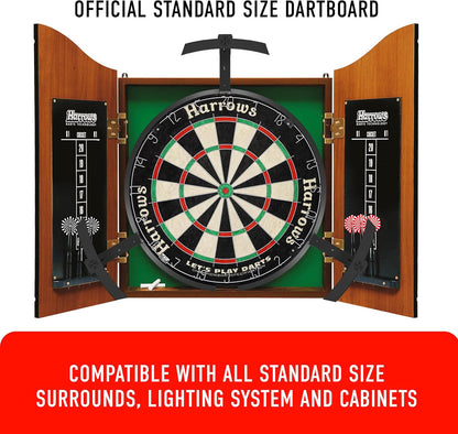 Dart Board Let’S Play Set, Dartboard Official Size I Darts Board with 6 Darts I Compatible with Dart Board Stand, Dart Board Lighting, Dartboard Cabinet I 6 Darts Set with Board