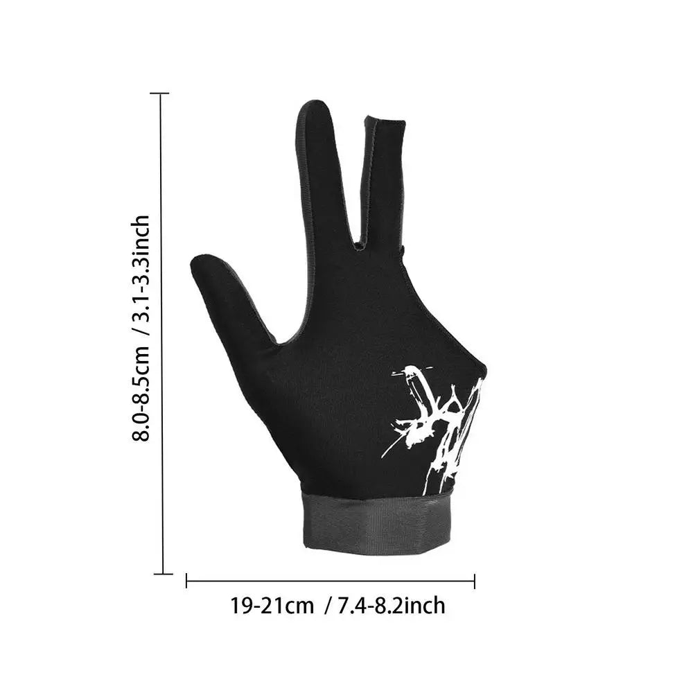 Billiard Gloves Left Hand Workout Gloves Comfortable Thin Slip Adjustable Durable Double Stitched 3 Finger Predator Pool