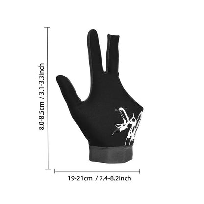 Billiard Gloves Left Hand Workout Gloves Comfortable Thin Slip Adjustable Durable Double Stitched 3 Finger Predator Pool