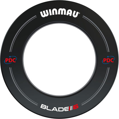 Blade 6 PDC Design Dart Board Surround Ring - Available in Grey, Black, Red and Blue - Durable Backboard Wall Protector for Dartboards - Professional Darts Accessories