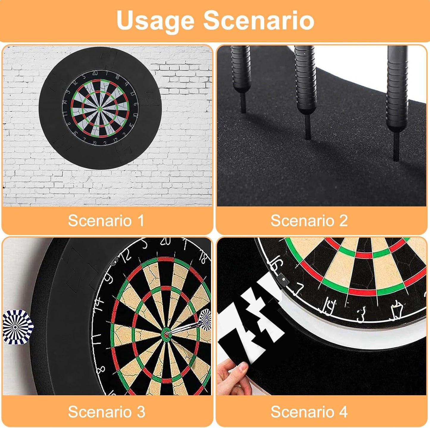 Round Darts Board Surround Rings Dartboards Wall Protector Wall Protections Dartboards Backboard for Homes Playrooms
