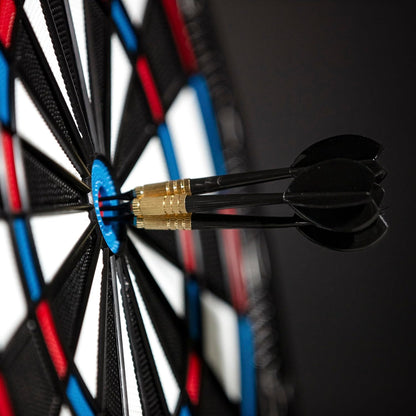 12Pk Soft Tip Dart Set - 4 Team Colors - White, Blue, Red, Black - Steel Barrels - Multi Use - One Piece Construction