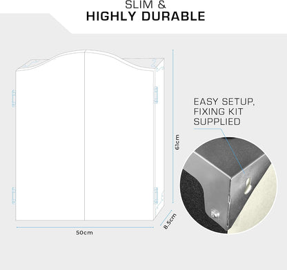 Home Centre | Complete Darts Package Including Apollo Dartboard with Cabinet, Easy Wipe Score Panels and 2 Sets of Darts, Black (CAB508)