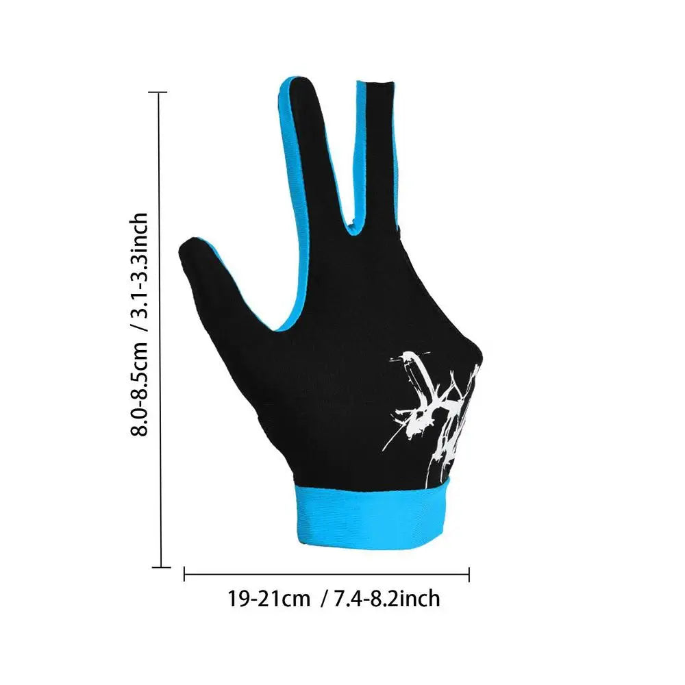 Billiard Gloves Left Hand Workout Gloves Comfortable Thin Slip Adjustable Durable Double Stitched 3 Finger Predator Pool