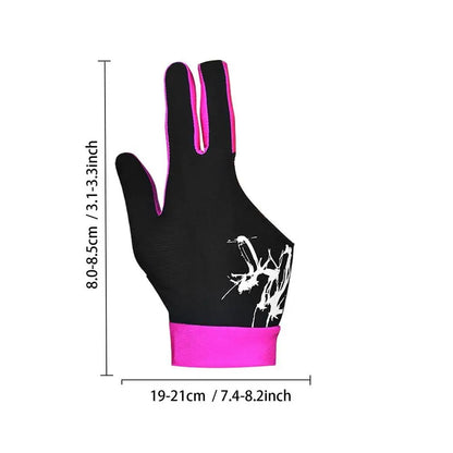 Billiard Gloves Left Hand Workout Gloves Comfortable Thin Slip Adjustable Durable Double Stitched 3 Finger Predator Pool