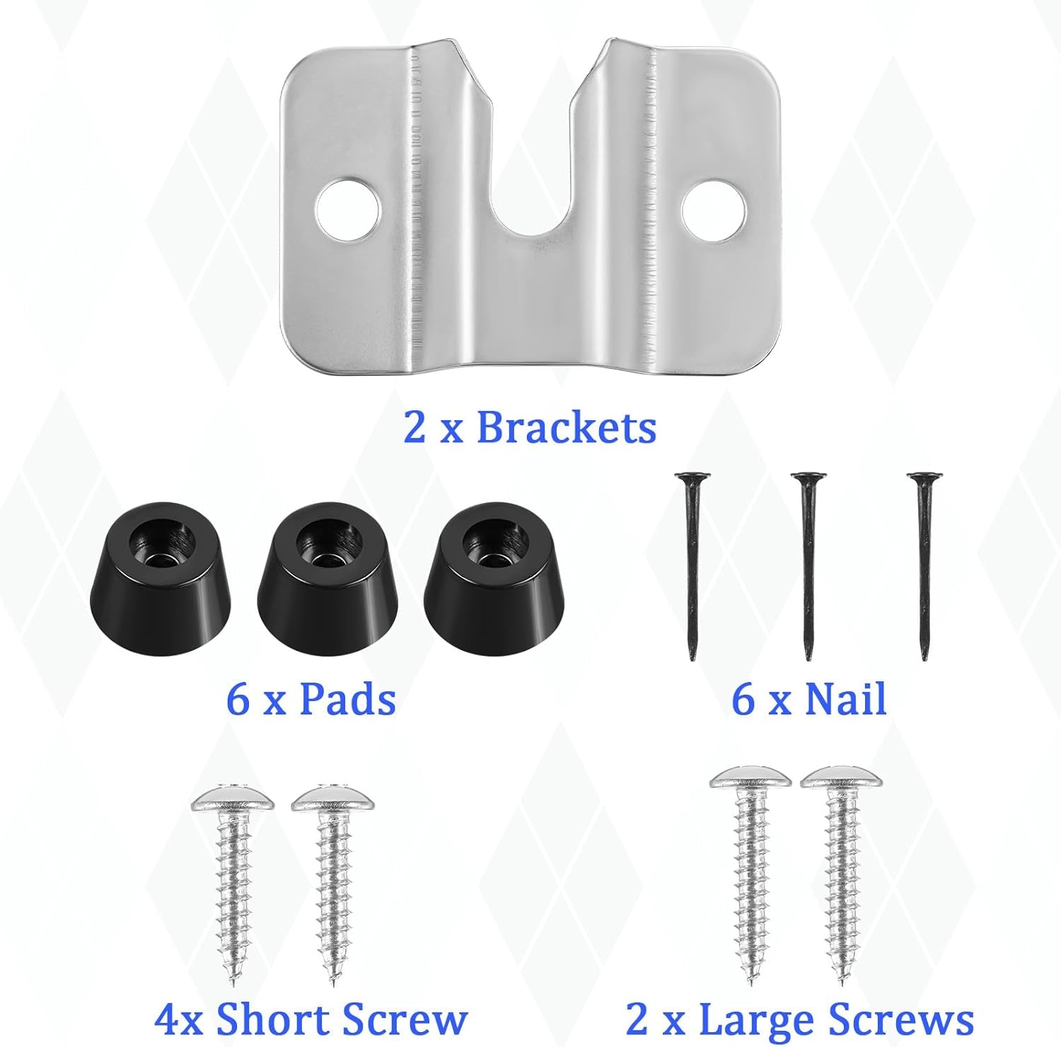 2Sets Dart Holder Wall Mount, Dart Board Wall Protectors, Dartboard Mounting Bracket Kit, Hang Board Mounting Bracket Kit Includes Screws, Nails, Stabilizers for Hanging Dartboard