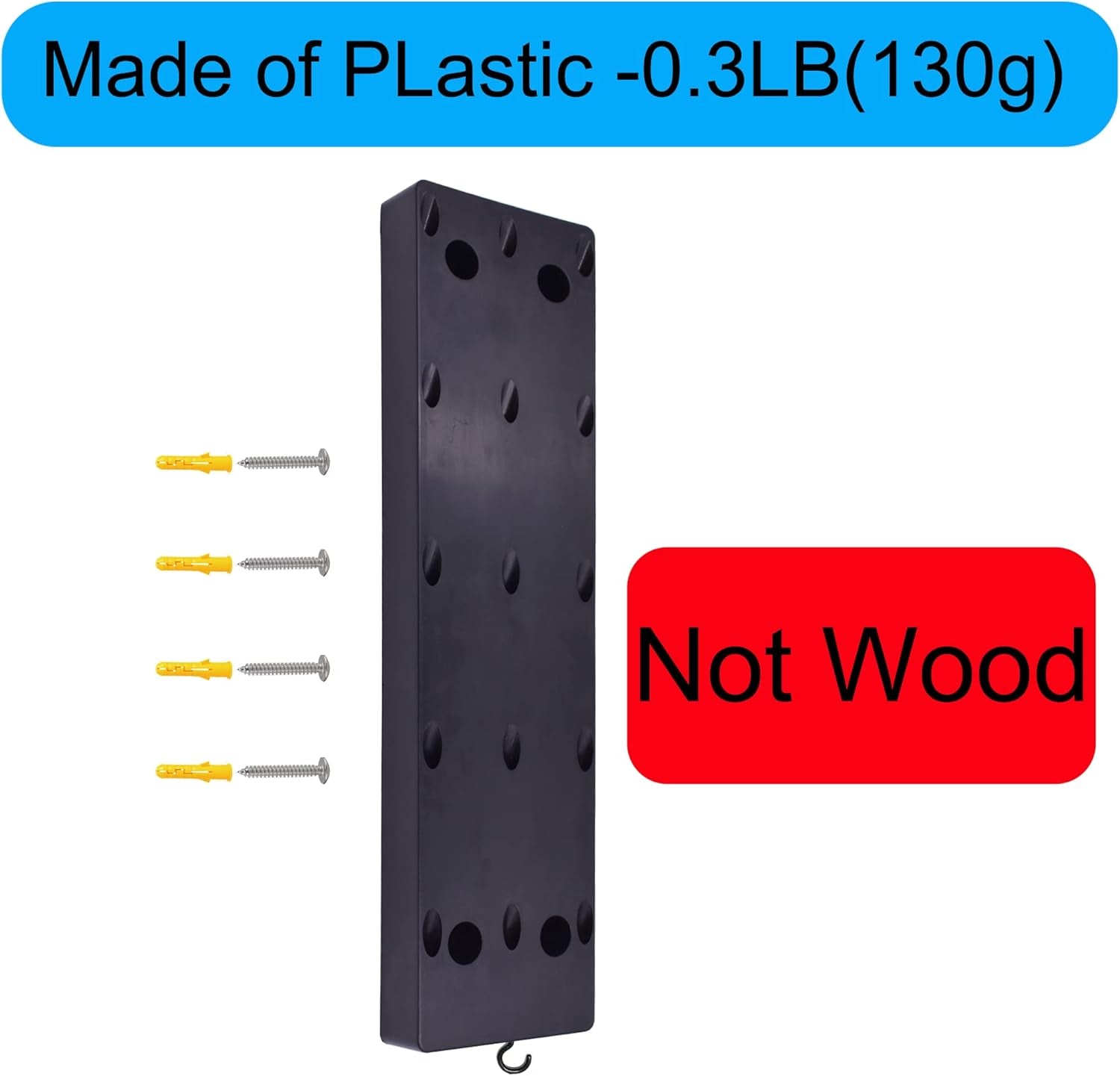 Dart Holder Wall Mount/Stand/Caddy/Display Rack Storage -Plastic -Hold 15 Steel or Soft Tip Darts W Screws -No Darts Included