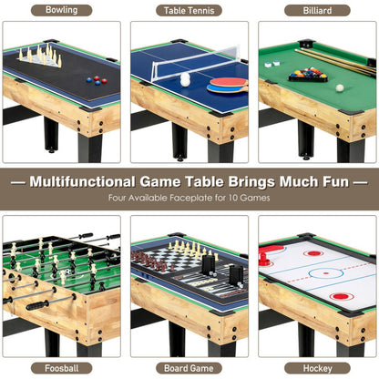 10-In-1 Multi Combo Game Table Set for Home