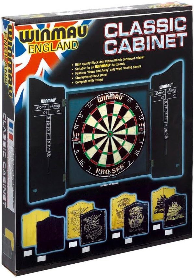 Black Deluxe Dartboard Cabinet One Size 4000