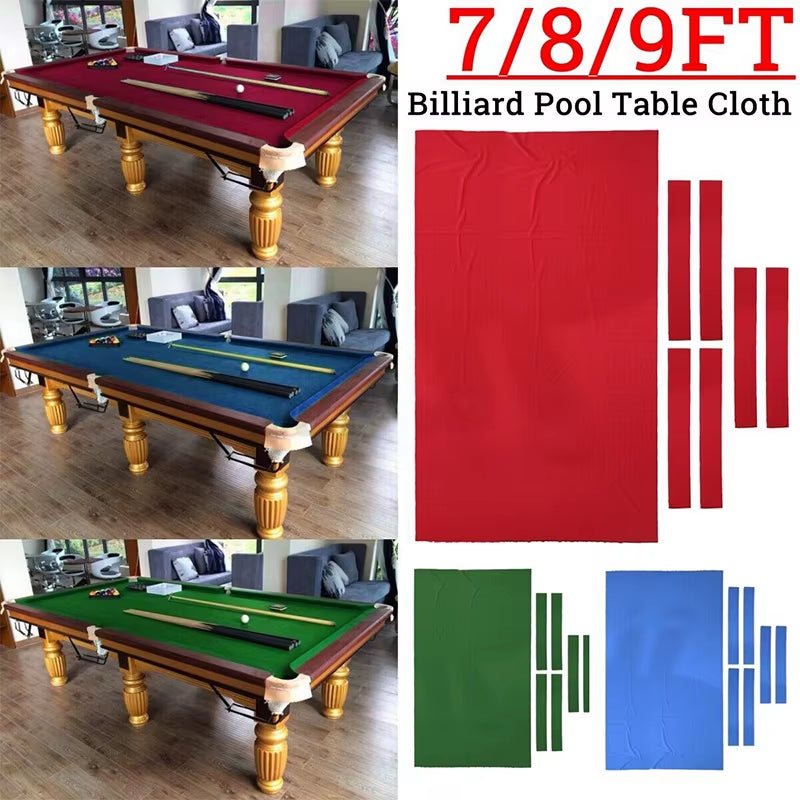 7/8/9FT Pool Table Felt Replacement Mat Premium & Durable Billiard Tablecloth Professional Billiard Pool Table Cloth Accessories