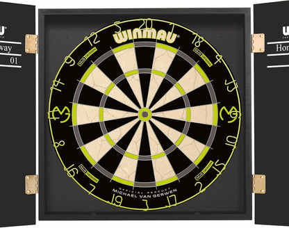 Michael Van Gerwen Mvg Sets Available with Dartboards, Cabinets, Surrounds, Darts and Accessories