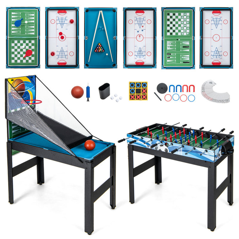 14-In-1 Combo Game Table Set Multi Game Table with Foosball