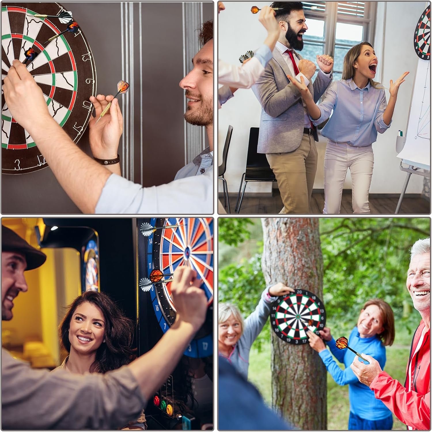 Darts Metal Tip Dart Set: Steel Tip Darts Set Professional Darts Brass Barrels Metal Tip Darts Extra Flights Premium Darts 18 Pcs for Dartboard with 6 Free PVC Dart Rods and Carrying Bag